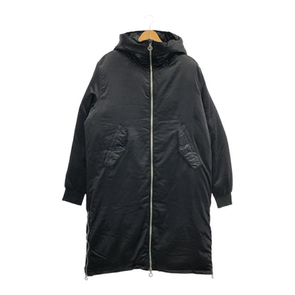 ZARA MAN Polyester Zip-Up Padded Long Coat Black Size M