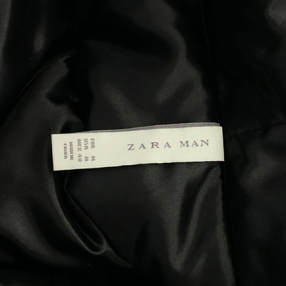 ZARA MAN Polyester Zip-Up Padded Long Coat Black Size M