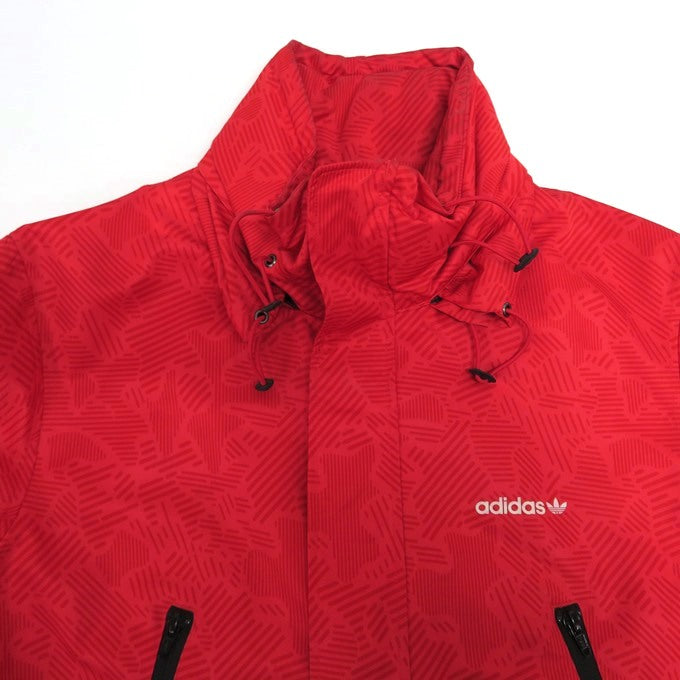 adidas Nylon Zip Red Jacket Size M