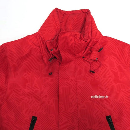 adidas Nylon Zip Red Jacket Size M