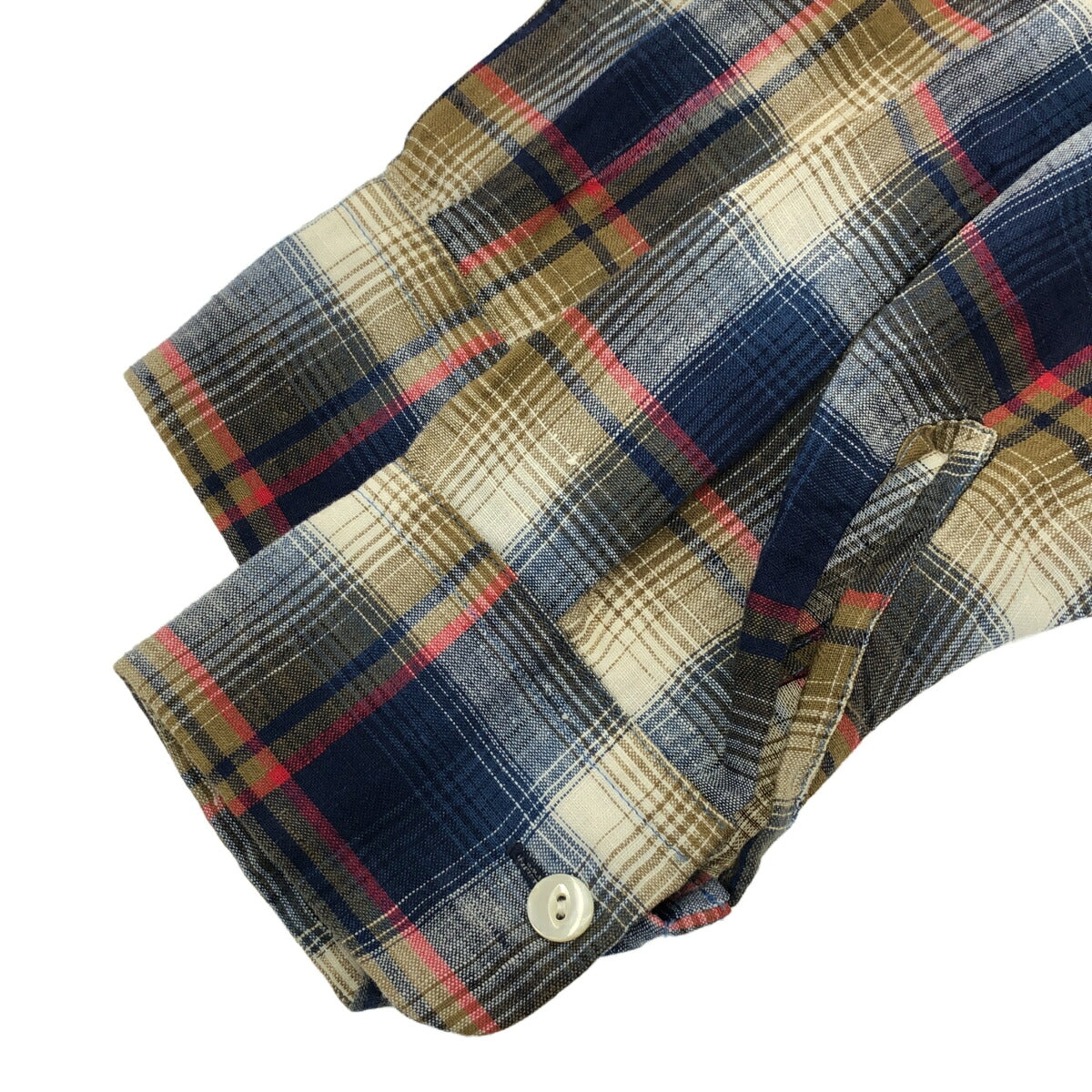 Needles Cut-off Check Pattern Long Sleeve Shirt Size XS