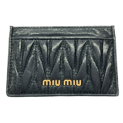 MiuMiu Matelassé Logo Card Holder ONE SIZE Card Case Size ONE SIZE