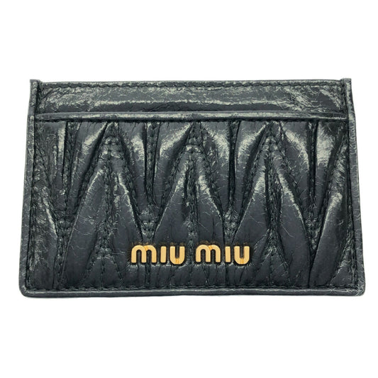 MiuMiu Matelassé Logo Card Holder ONE SIZE Card Case Size ONE SIZE