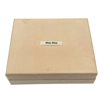 MiuMiu Matelassé Logo Card Holder ONE SIZE Card Case Size ONE SIZE