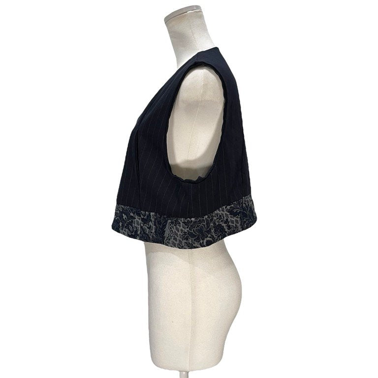 COMME des GARCONS 93SS Blue Jacquard Vest One Size