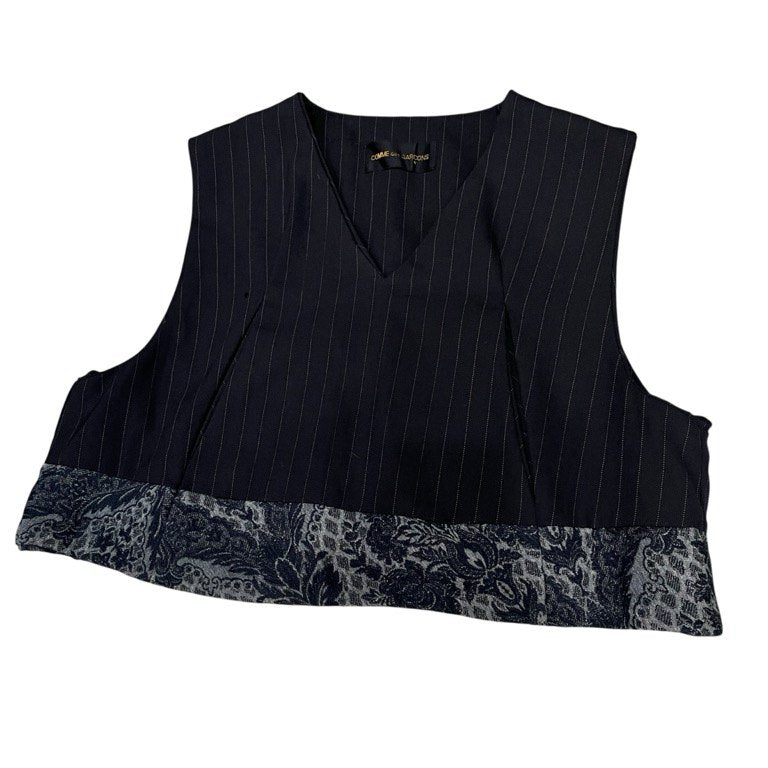 COMME des GARCONS 93SS Blue Jacquard Vest One Size