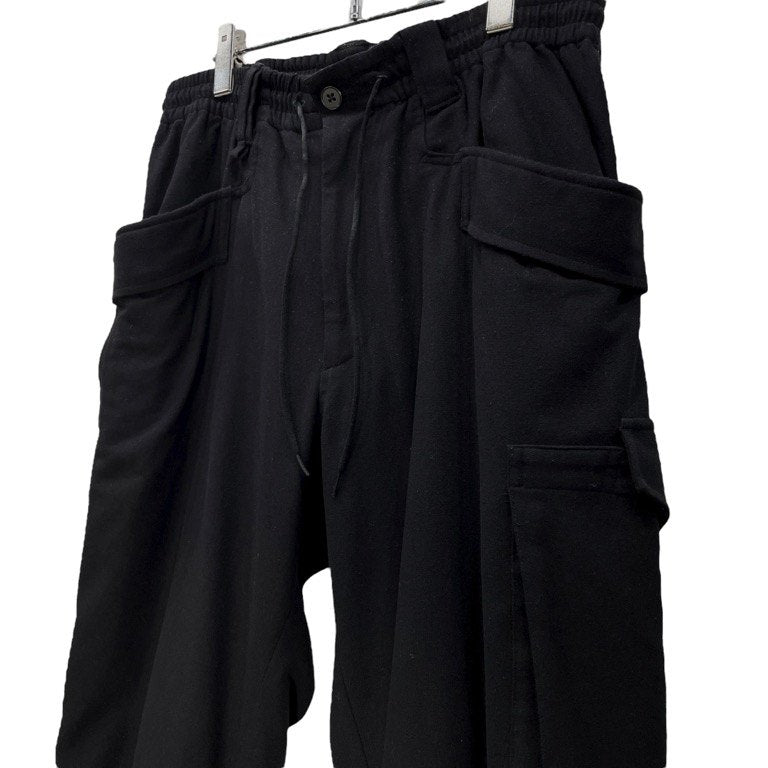 Y-3 Black Classic Wool Flannel Cargo Pants Size M