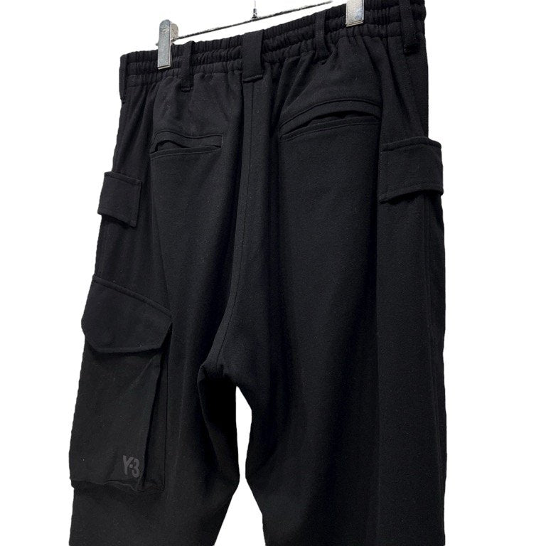 Y-3 Black Classic Wool Flannel Cargo Pants Size M
