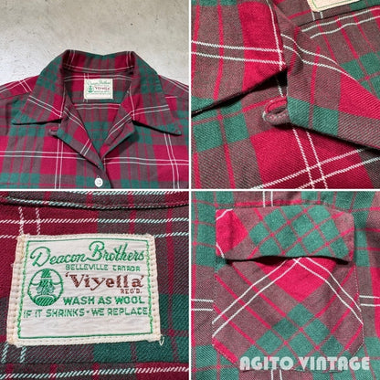 Deacon Brothers 50s Viyella Cotton Wool Shirt Size M