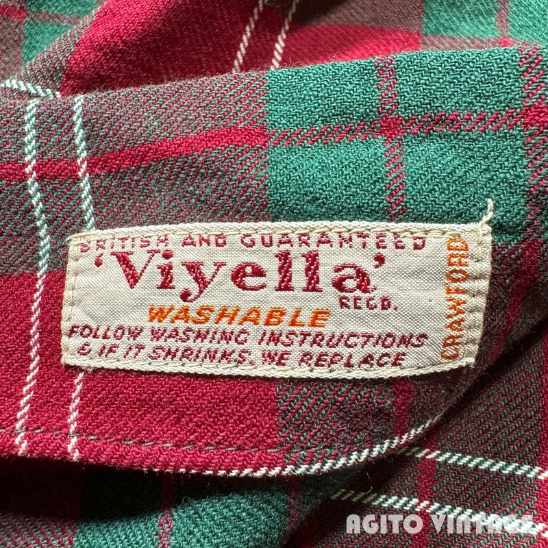 Deacon Brothers 50s Viyella Cotton Wool Shirt Size M