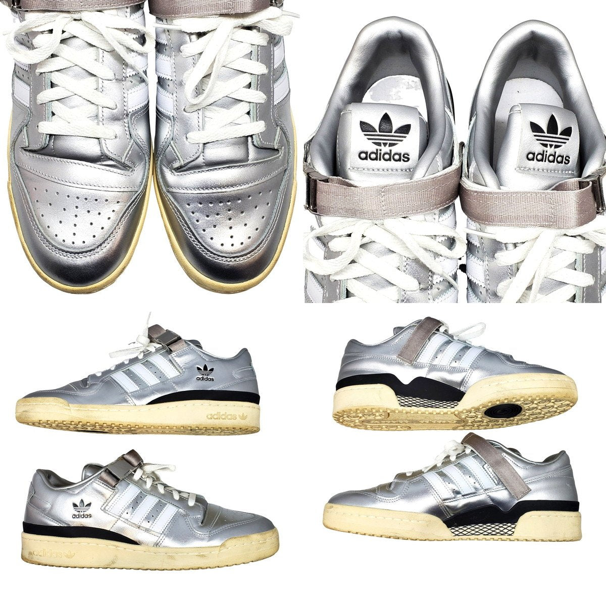 adidas FORUM 84 Low Silver Sneakers Size 30cm