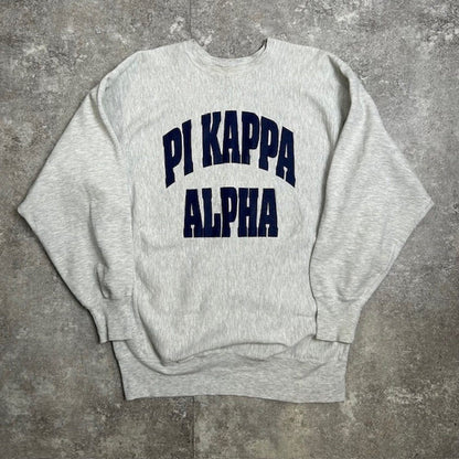 Champion 90s Pi Kappa Alpha Reverse Sweatshirt Gray Size XXL