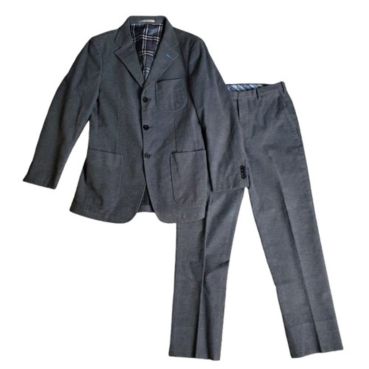 Burberry Black Label Gray Cotton Blend Suit Jacket Size XS