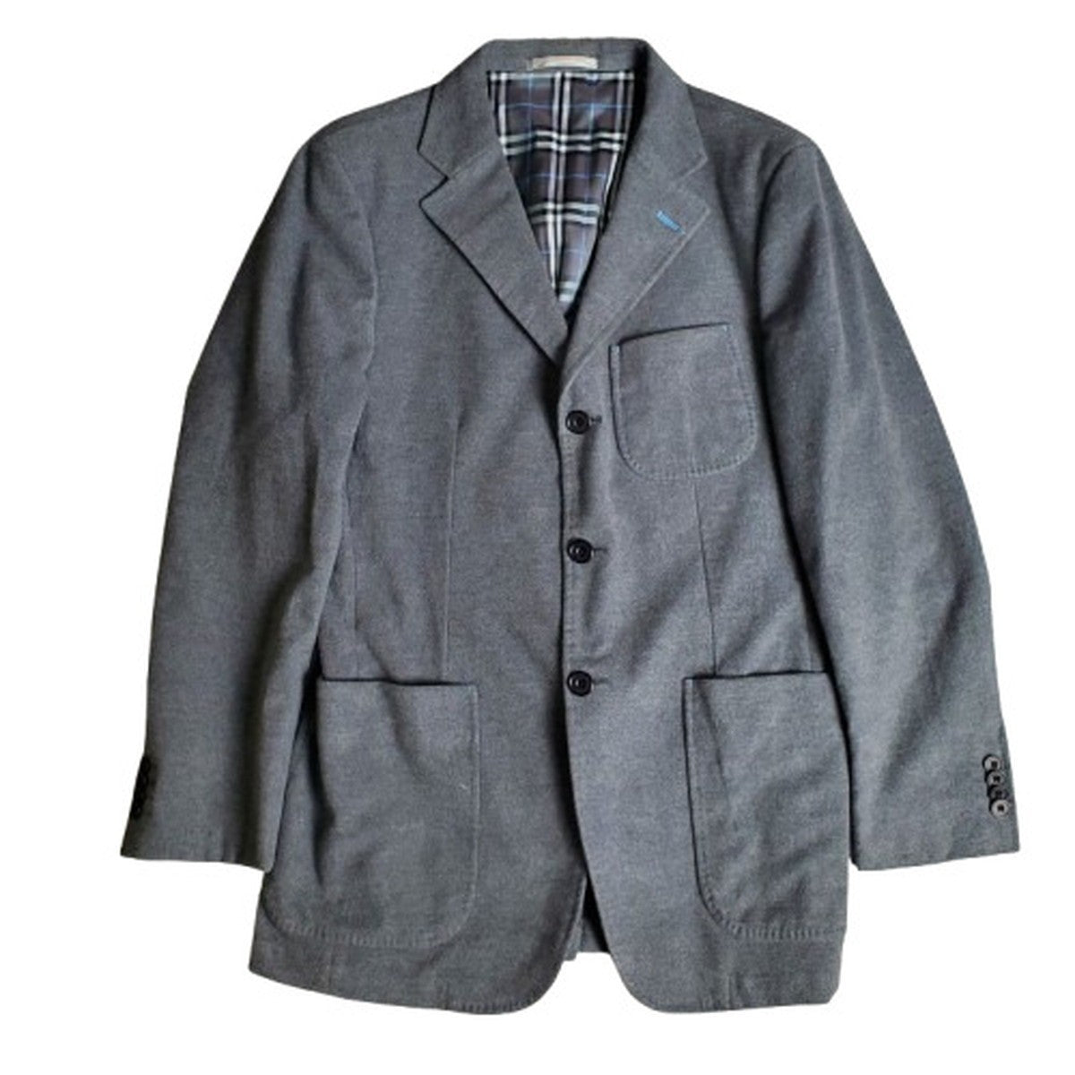 Burberry Black Label Gray Cotton Blend Suit Jacket Size XS