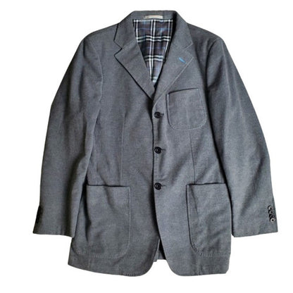 Burberry Black Label Gray Cotton Blend Suit Jacket Size XS