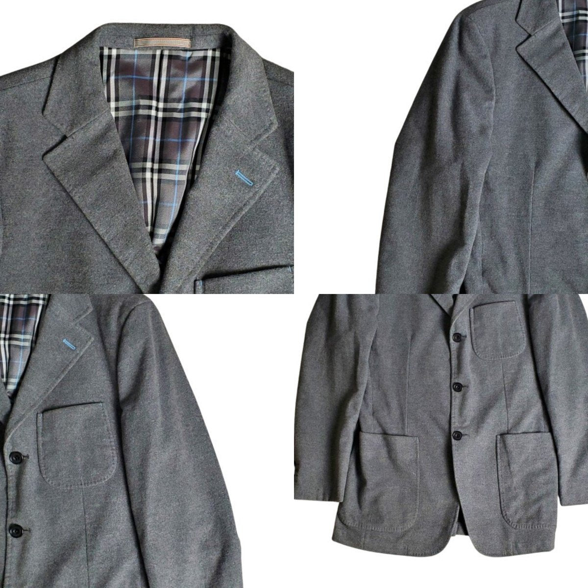 Burberry Black Label Gray Cotton Blend Suit Jacket Size XS