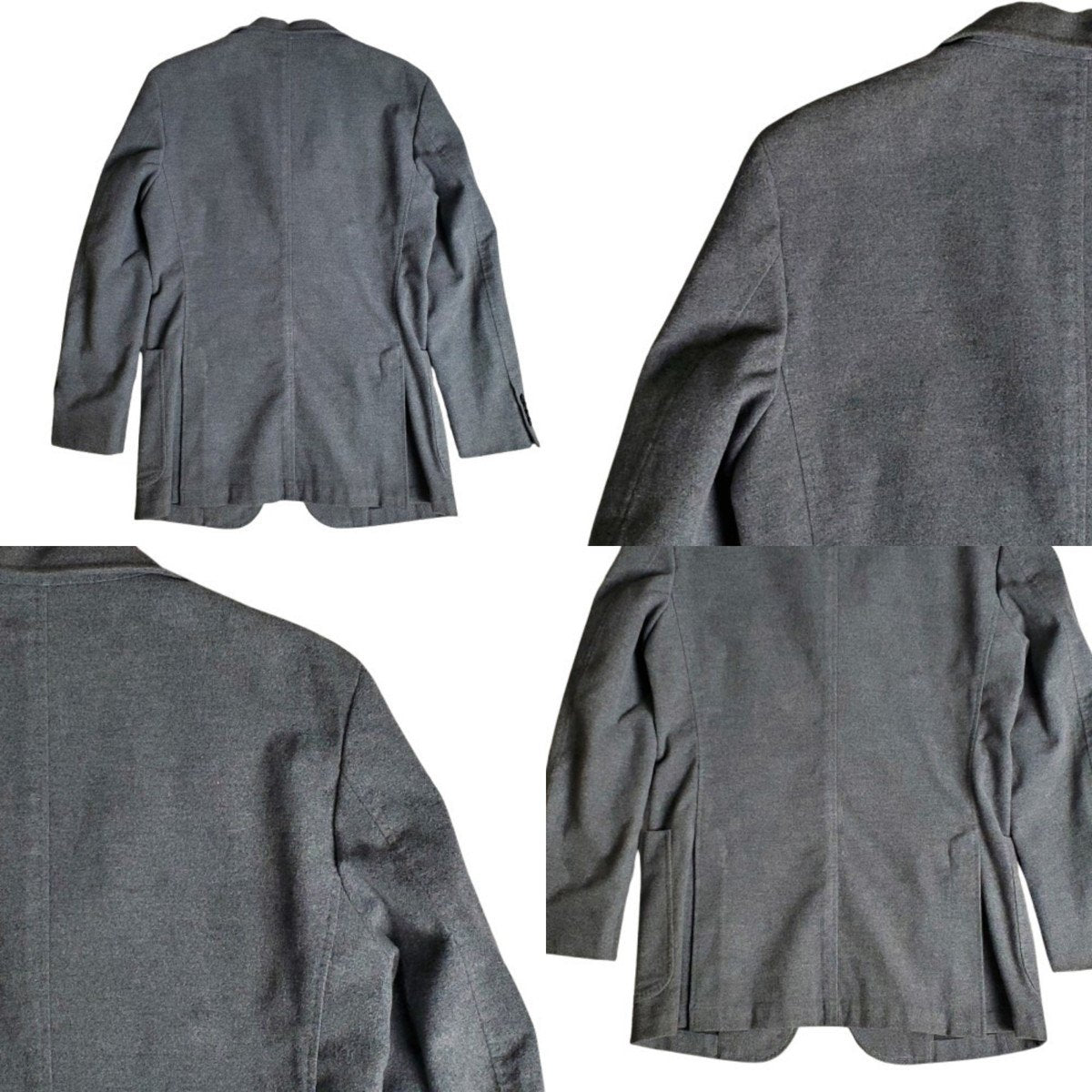 Burberry Black Label Gray Cotton Blend Suit Jacket Size XS