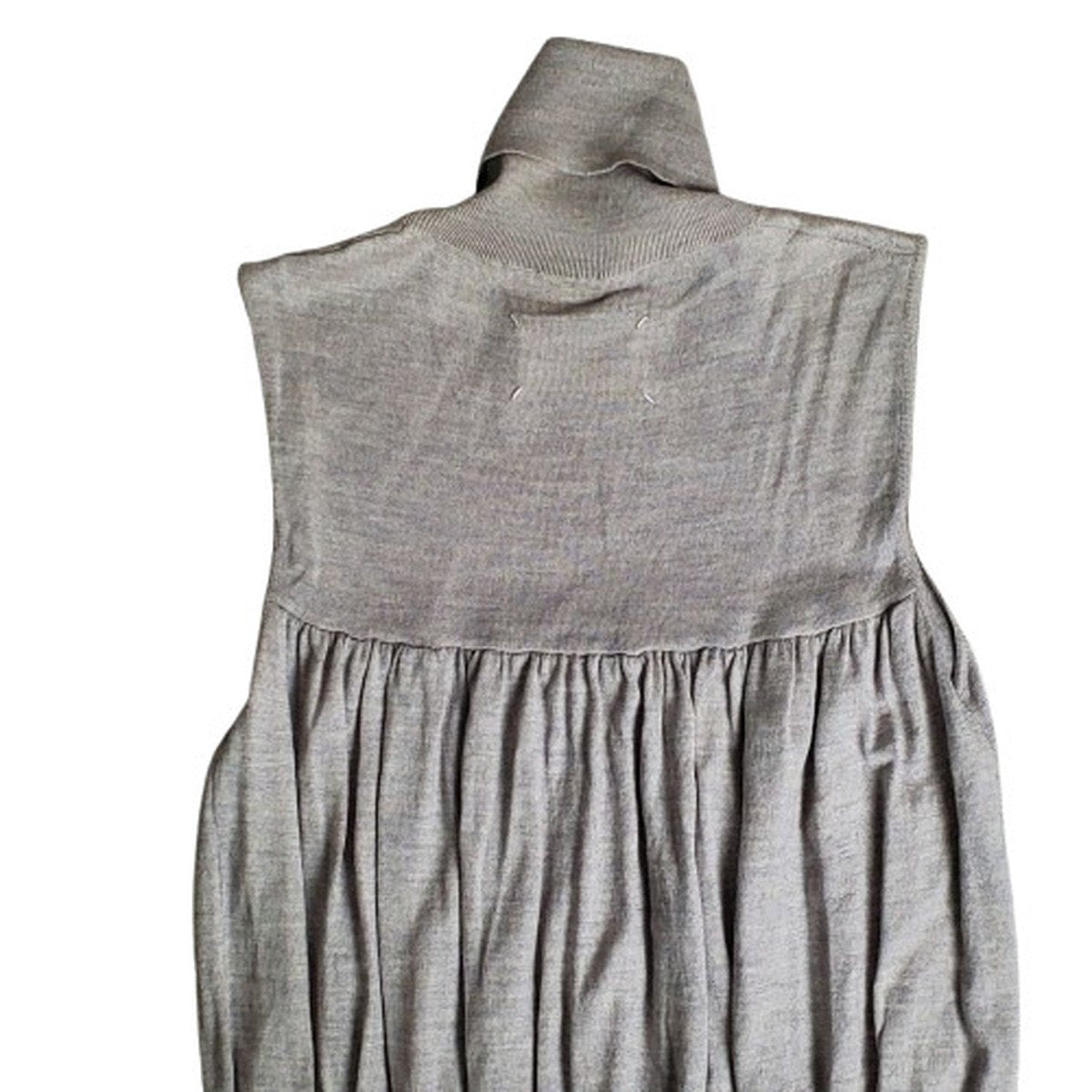 Maison Martin Margiela Turtleneck Pleated Dress Gray Size M