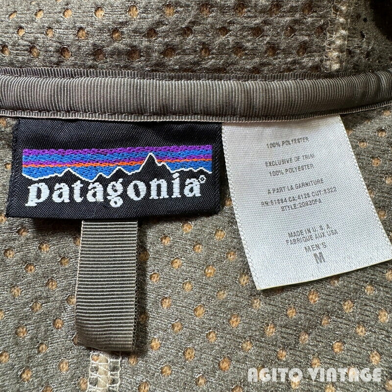 patagonia 00s Rhythm Pile Fleece Hoodie Retro Khaki Size M