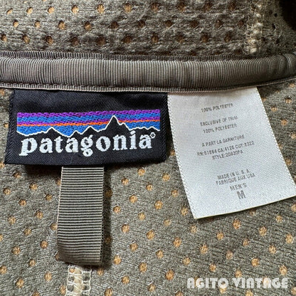 patagonia 00s Rhythm Pile Fleece Hoodie Retro Khaki Size M