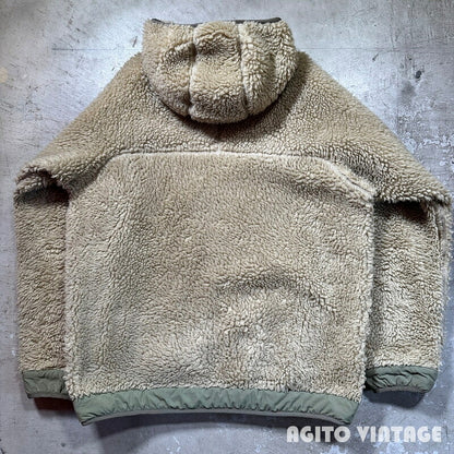 patagonia 00s Rhythm Pile Fleece Hoodie Retro Khaki Size M