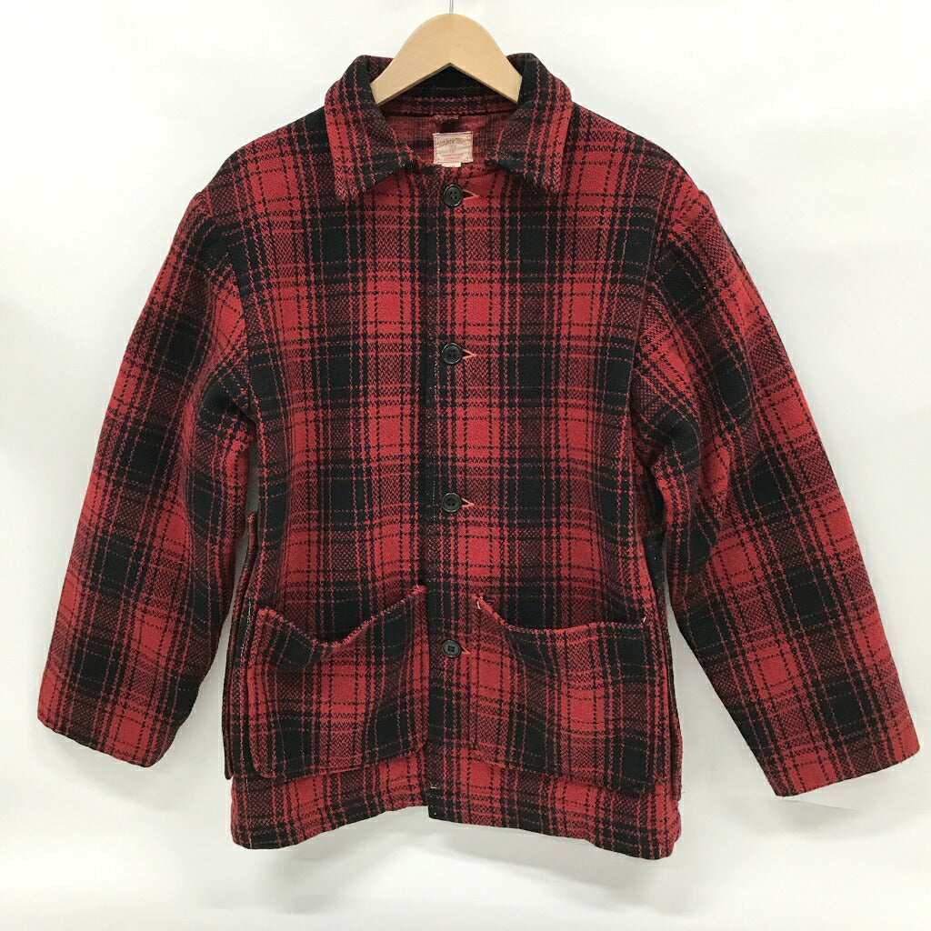WAREHOUSE Wool Hunting Jacket Red/Black Size 38