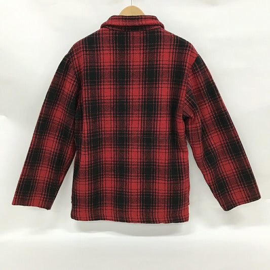 WAREHOUSE Wool Hunting Jacket Red/Black Size 38
