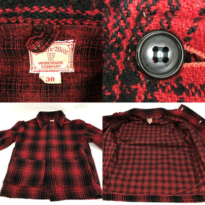 WAREHOUSE Wool Hunting Jacket Red/Black Size 38