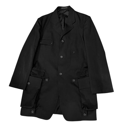 Yohji Yamamoto 25SS Gabardine Detachable Pkt Blazer Size 2