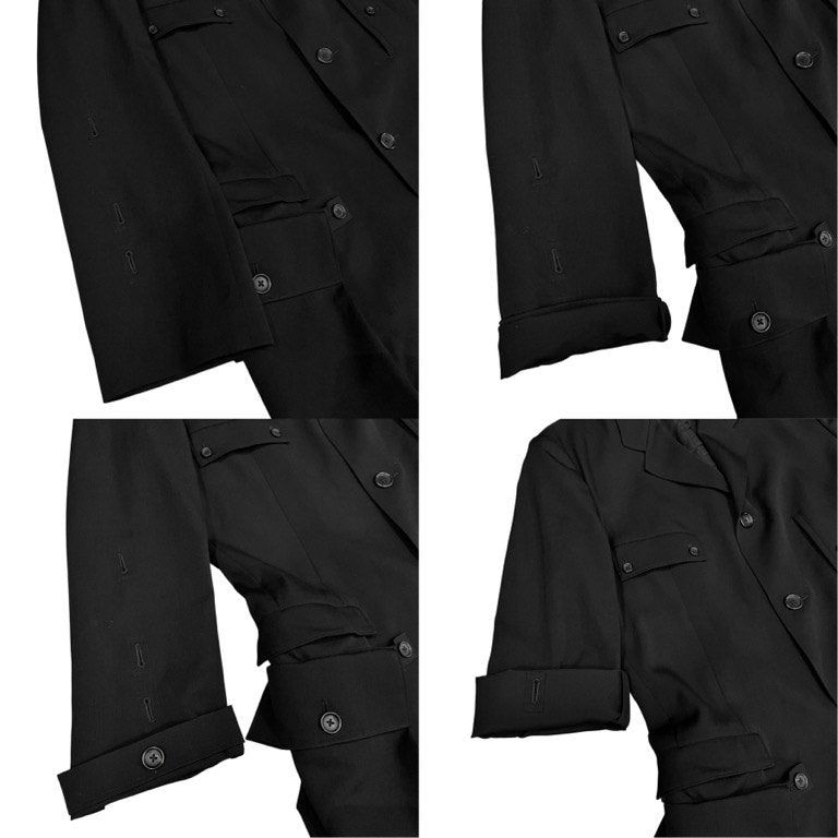 Yohji Yamamoto 25SS Gabardine Detachable Pkt Blazer Size 2