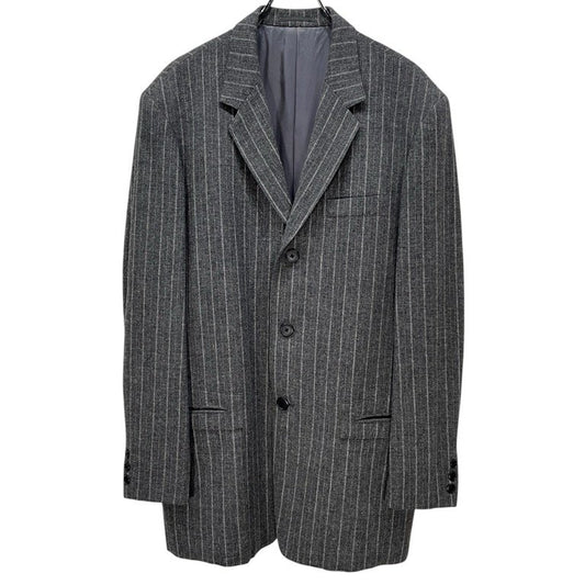 Y's for men 90s Gray Stripe Wool Tweed Suit Size 48R
