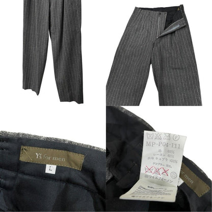 Y's for men 90s Gray Stripe Wool Tweed Suit Size 48R