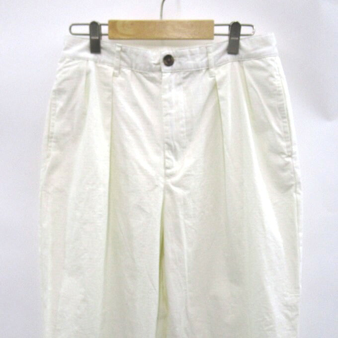 POP TRADING COMPANY 2-Tuck Cotton Straight Pants Size S