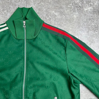 Gucci x adidas Green GG Trefoil Jacquard Track Size 50