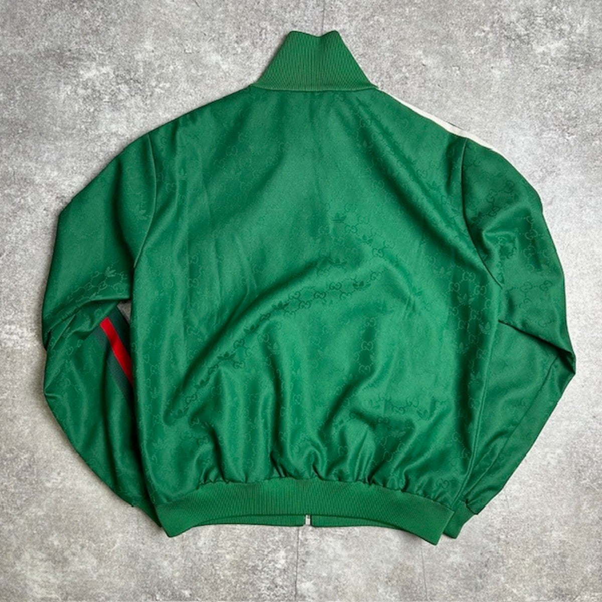Gucci x adidas Green GG Trefoil Jacquard Track Size 50