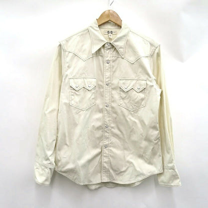 JOHN GLUCKOW Riders on the Storm Western Shirt Ivory Size L