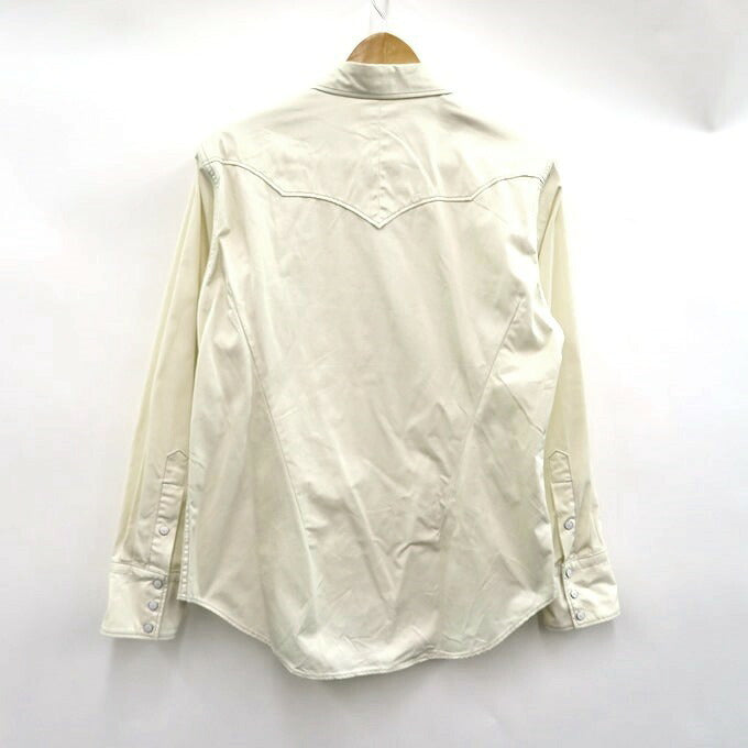JOHN GLUCKOW Riders on the Storm Western Shirt Ivory Size L