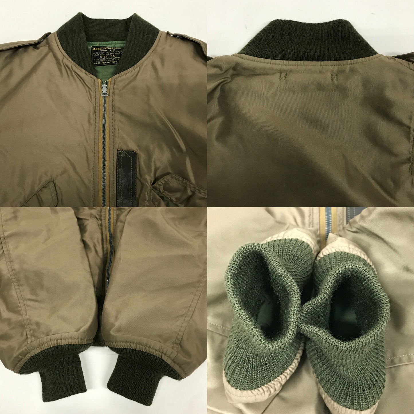 THE REAL McCOY'S Type L-2 Jacket Olive Size 40