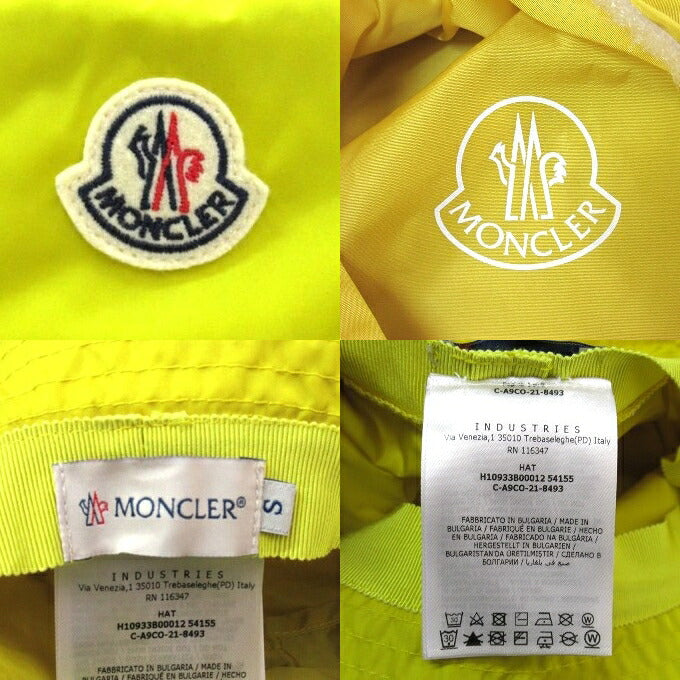 MONCLER Nylon Bucket Hat Yellow Size S