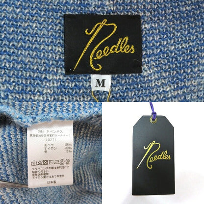 Needles Argyle Mohair Cardigan Blue Size M