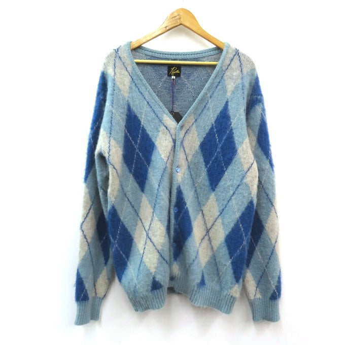Needles Argyle Mohair Cardigan Blue Size M