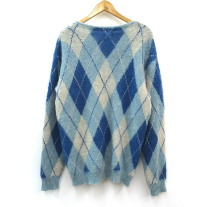 Needles Argyle Mohair Cardigan Blue Size M