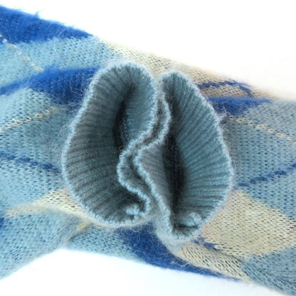 Needles Argyle Mohair Cardigan Blue Size M