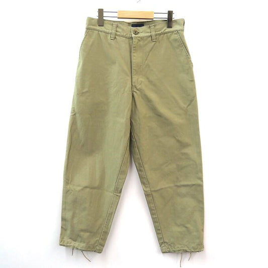 DESCENDANT Dozer Flat-Front Satin Trousers Beige Size 1