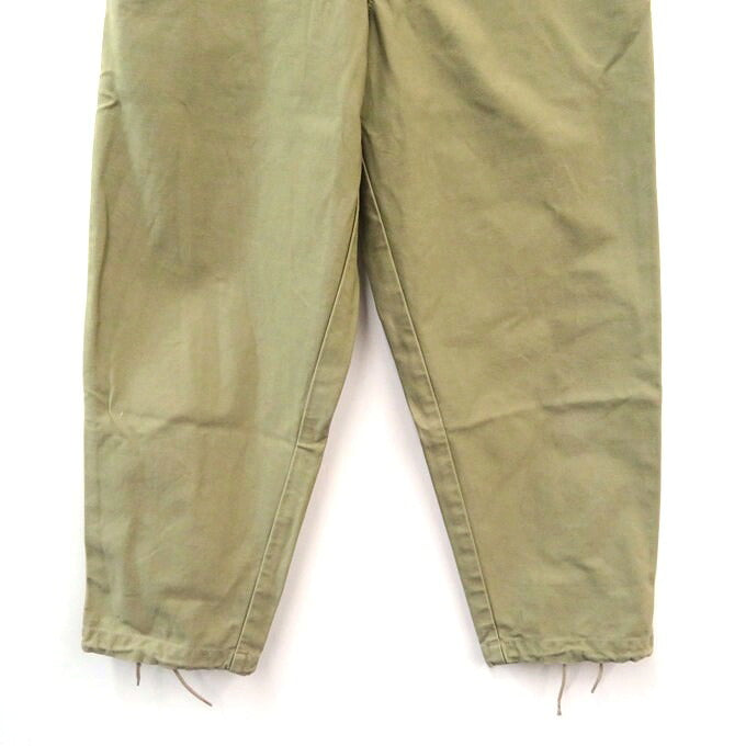 DESCENDANT Dozer Flat-Front Satin Trousers Beige Size 1