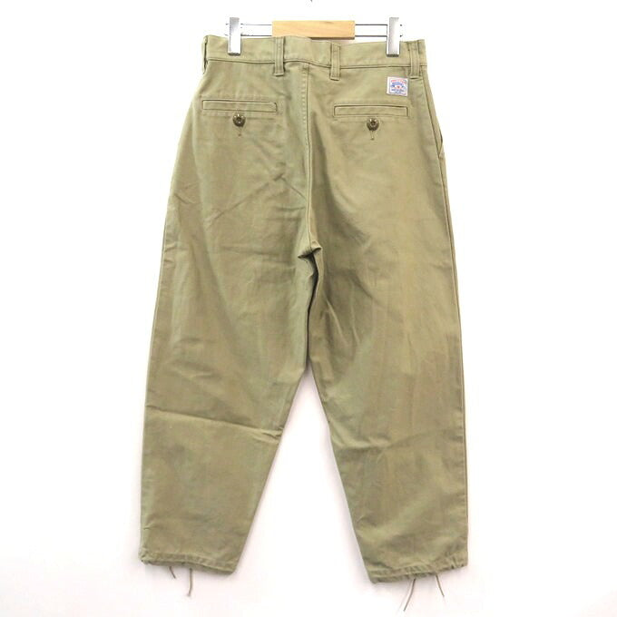 DESCENDANT Dozer Flat-Front Satin Trousers Beige Size 1