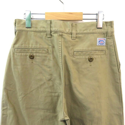 DESCENDANT Dozer Flat-Front Satin Trousers Beige Size 1