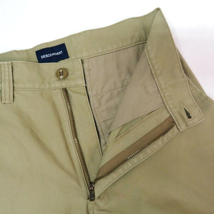 DESCENDANT Dozer Flat-Front Satin Trousers Beige Size 1