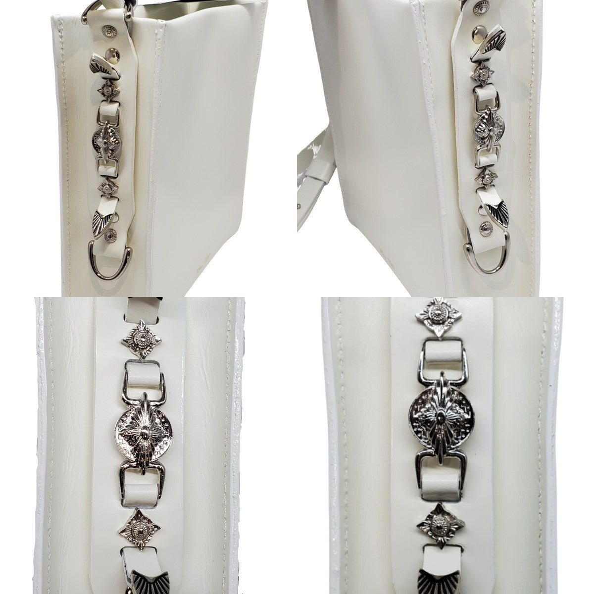 TOGA archives Square Leather Bag White