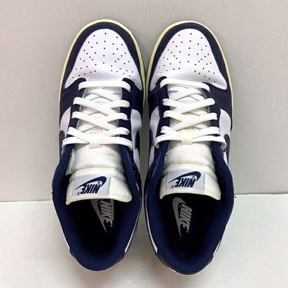 NIKE WMNS DUNK LOW Sneakers White/Navy Size 25.5cm